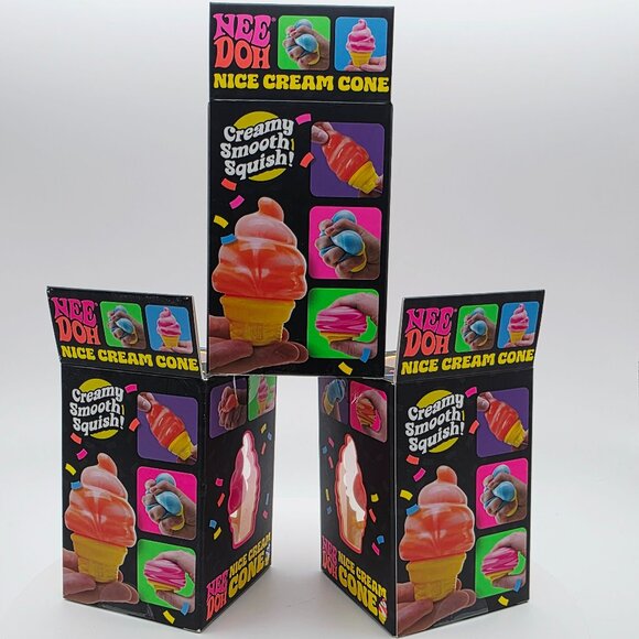 Nee Doh Creamy Smooth Squishy Cone - 1 pc (Available colors: Orange) - Picture 2 of 5